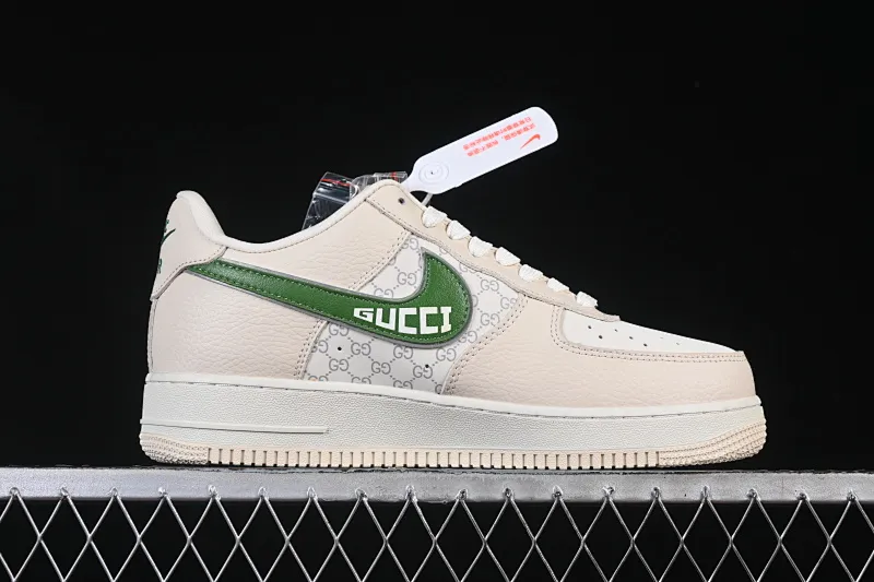 All categories Nk Air Force 1 Air Force series Nk Air Force 1 Low Air Force low-top Nike Air Force 1'07 Low Gucci co-branded white brown green Air Force 1 low-top casual sneakers YF9511-804